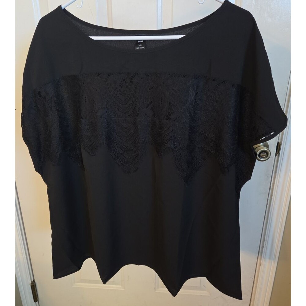SHEIN Curve 3XL Womens Blouse Black New